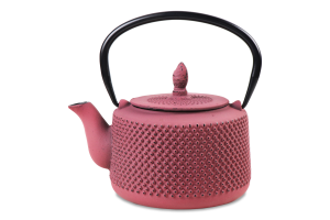 Чайник-заварник з фільтром чавун рожевий 0,85л
