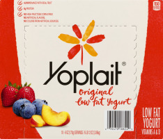 Yoplait Low Fat Yogurt Strawberry Banana & Strawberry - 24 CT