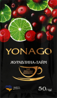 Напій фруктово-ягідний вітамінний Журавлина-лайм Чай Yonago м/у 50г
