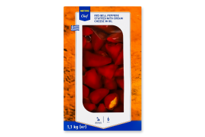 Перец болгарский красный маринованный фаршированный мягким сыром в подсолнечном масле Metro Chef лоток 1.1кг