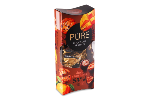 Цукерки Pure Chocolate трюфелі чорн шоколад асорті