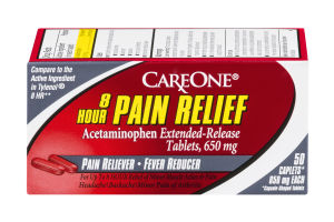 CareOne Pain Relief 650mg Caplets - 50 CT