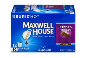 Maxwell House Cafe Collection Single Serve Cups Dark French Roast Coffee - 12 CT