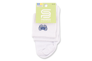Шкарпетки Premier socks вис спорт вишив біл р20-22