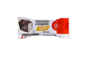 Творожок глазированный 15% сладкий с ароматом ванилина ТМ "1" м/у 36г