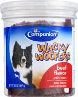 Companion Wacky Woofers Jerky Strips Beef