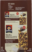 Quaker Real Medleys Multigrain Bar Dark Chocolate Chunk Almond Coconut - 10 CT