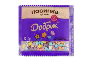 Посипка кондитерська фігурна перламутрова Добрик м/у 10г