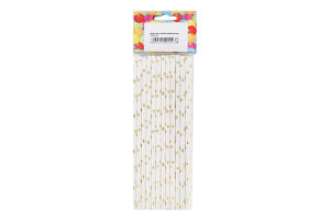 Трубочки бумажные металлик Festa 24шт