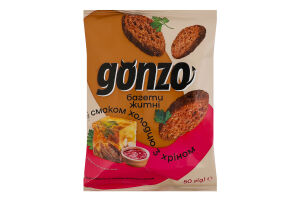 Сухарики ржаные со вкусом холодца с хреном Гренки Gonzo м/у 50г
