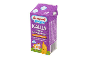 Каша молочно-вівсяна 2% для дітей від 6міс питна безлактозна Банан Яготинське для дітей т/п 200г