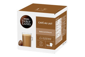 Напиток кофейный растворимый Cafe Au Lait Dolche Gusto Nescafe к/у 16х10г