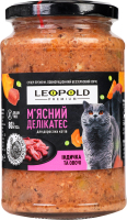 Корм д/котів М'ясний делікатес Преміум беззерновий з індичкою та овочами 400г твіст/б Леопольд