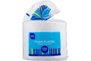 Smart Sense Foam Plates 8 7/8 IN - 100 CT