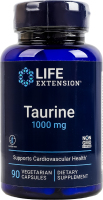 Добавка диетическая вегетарианские капсулы 1000мг Таурин Life Extension 90шт