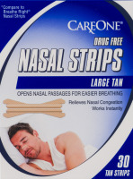 CareOne Drug Free Nasal Strips Large Tan - 30 CT