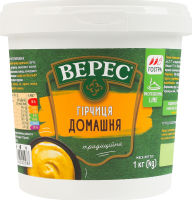 Горчица традиционная нестерилизованная Домашняя Верес ведро 1кг