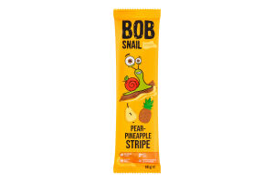 Цукерка фруктова Грушево-ананасовий страйп Bob Snail м/у 14г