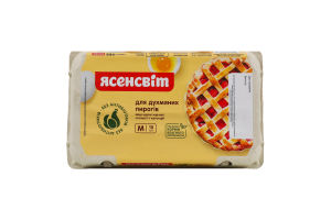 Яйця курячі харчові столові M C1 Для духмяних пирогів Ясенсвіт к/у 15шт