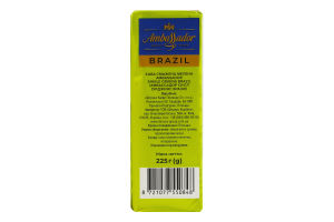 Кофе жареный молотый Brazil Single origins Ambassador м/у 225г