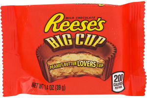 REESE'S Big Cup Peanut Butter Cups, 2-Count, 1.4-Ounce Packet