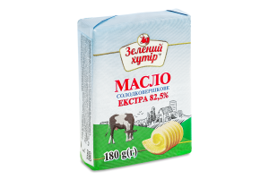 Масло солодковершкове 82.5% Екстра Зелений хутір м/у 180г