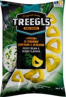Изделия фигурные неглазированные с добавками со вкусом сметаны с зеленью Treegls м/у 75г