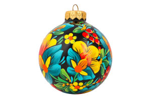 Прикраса ялинкова Куля Народна творчість ручн 80мм