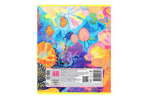 Зошит Фемілі Лайн клітинка неон покриття мокрий шовк 48аркушів Тетрада