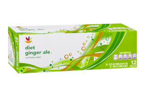 Ahold Diet Ginger Ale Caffeine Free Soda - 12 CT