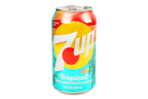 Напій 7UP Tropical безалкогольний газований з/б