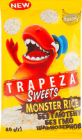 Міні-галети рисові зі смаком банану Sweets Monster Rice Trapeza м/у 40г