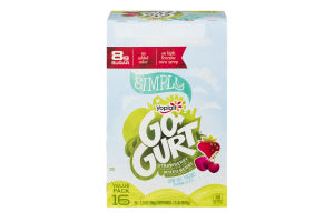 Simply Yoplait Go-Gurt Low Fat Yogurt Strawberry, Mixed Berry - 16 CT