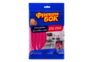 Салфетка универсальная 35х35см Микрофибра Zig zag Фрекен Бок 1шт