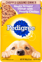 Pedigree Dog Food Meaty Ground Dinner with Hearty Chicken