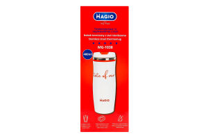 Термокружка 400мл біла н/ж сталь подвійні стінки Меджіо