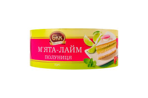 Торт з ароматом полуниця М'ята-лайм Київ БКК к/у 400г