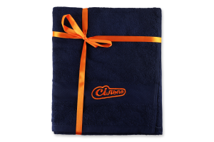 Рушник махровий Сільпо з вишивкою 50х90см