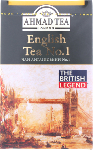Чай черный байховый с бергамотом English Tea №1 Ahmad Tea к/у 100г