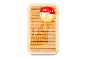 Вафли со вкусом топлёного молока Трубочки Delicia кг