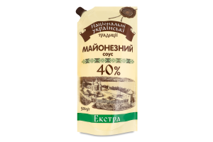 Соус майонезный 40% Экстра Національні українські традиції д/п 500г