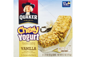 Quaker Chewy Yogurt Flavored Coating Vanilla Granola Bars - 5 CT