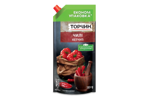 Кетчуп пастеризованный Чили Торчин д/п 380г