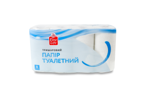 Папір туалетний 3-х шаровий Fine Life 8шт
