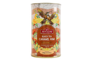 Чай черный байховый листовой с ароматом карамели и рома Caramel Rum Gourmet Hyson тубус 100г