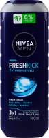 Гель для душу для тіла обличчя та волосся 3в1 Заряд прохолоди Nivea Men 500мл