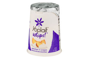 Yoplait Whips! Light & Fluffy Texture Peaches 'N Cream Flavored Lowfat Yogurt Mousse