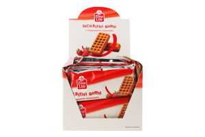 Вафлі бісквітні з полуничною начинкою Fine Life м/у 50г