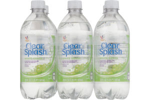 Ahold Clear Splash Sparkling Water Beverage White Grape - 6 CT