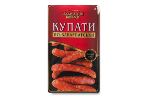 Ковбаски Купати по-закарпатськи Закарпатські ковбаси н/к в/с лоток 0.18кг